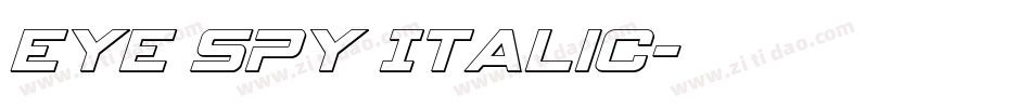 Eye Spy Italic字体转换